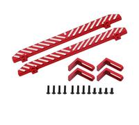RC Auto Componenti Per TRX4 Per TRX-4 1/10 Pedaliera In Lega Di Alluminio Per Rock Slider Per Passo Laterale Aggiornamento RC Crawler Parti Ricambio Modelli Giocattoli(Red,Type2)