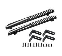 RC Auto Componenti Per TRX4 Per TRX-4 1/10 Pedaliera In Lega Di Alluminio Per Rock Slider Per Passo Laterale Aggiornamento RC Crawler Parti Ricambio Modelli Giocattoli(Black,Type2)