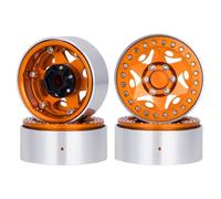 RC Auto Componenti Per Trx4 Per Trx6 Per Scx10 Gen7 Gen8 1/10 Ruote Beadlock In Alluminio Da 1.9 Pollici Set Di Cerchi Offset Regolabile Hub RC(Orange)