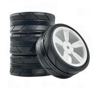 RC Auto Componenti Per TT01 T132 94123 MJX10303 PTG 1/10 4 Pezzi Pneumatici Alla Deriva E Piatti Con Mozzi In Nylon Parti Di Riparazione Auto RC(Type2)