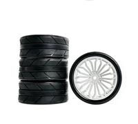 RC Auto Componenti Per TT01 T132 94123 MJX10303 PTG 1/10 4 Pezzi Pneumatici Alla Deriva E Piatti Con Mozzi In Nylon Parti Di Riparazione Auto RC(Type4)
