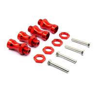RC Auto Giocattoli Per HSP 1/10 RC Auto Per Buggy Truck Può Utilizzare 1/8 Pneumatici 4 Pezzi Ruota Esagonale 12mm Girare 17mm Ispessimento Allungato 30MM Adattatore In Alluminio(Red)