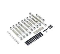 RC Auto Giocattoli Per MN Per D90 MN99S 10 Pz Metallo Regolabile Per Telaio Asta Di Collegamento Sterzo Servo Asta Set RC Auto Parti Di Aggiornamento(Silver)