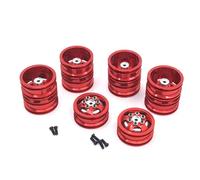 RC Auto Giocattoli Per WPL B16 B36 Per HengLong Per FeiYu Per JJRC Mozzo Ruota Anteriore Singolo Posteriore Doppio In Metallo Per Parti Di Aggiornamento Per Auto RC 6WD(Red)