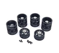 RC Auto Giocattoli Per WPL B16 B36 Per HengLong Per FeiYu Per JJRC Mozzo Ruota Anteriore Singolo Posteriore Doppio In Metallo Per Parti Di Aggiornamento Per Auto RC 6WD(Black)