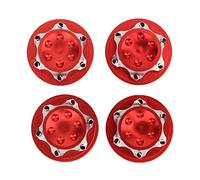 RC Auto Hub da Dado a Dadi in Alluminio Lega da 17 mm Accessorio con Ruota a Prova di Polvere Alta Prestazione di Simulazione per 1/8 RC Crawler Agama X Ray Losi HB AE Team C HSP (Rosso)
