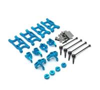 RC Auto Modelli Parti Di Aggiornamento Set In Metallo Per LC Per Le Corse Per WLtoys 144001 124016 124017 124018 124019 1/14 RC Auto Parti Aggiornamento Accessori(Blue,8pcs)