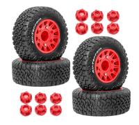 RC Auto Modelli Per HSP Per Le Corse PTG-2 Per Tamiya Per Slash Per Arrma Per Senton Per Vkar 1/8-1/10 RC Parti Automobili Breve Ruote Del Camion Pneumatici In Gomma 113mm Hex(Red)