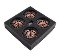 RC Auto pneumatici Compatibile Con Axial Per SCX10 90046 AXI03007 TRX4 VS4-10 4 Pezzi CNC In Lega Di Alluminio 2.2 Beadlock Wheel Rim Per 1/10 RC Crawler Car(Color2)