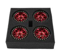 RC Auto pneumatici Compatibile Con Axial Per SCX10 RR10 Per Wraith TRX4 TRX-6 4 Pezzi CNC In Alluminio 2.2 Beadlock Wheel Rim Per 1/10 RC Crawler Car(Color2)