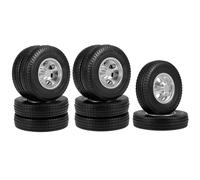 RC Auto pneumatici Compatibile Con Tamiya 1/14 RC Rimorchio Trattore Camion Auto Parti Di Aggiornamento Ruota Pneumatico Set Completo Mozzo Ruota Anteriore E Posteriore In Metallo