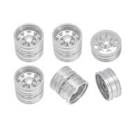 RC Auto pneumatici Compatibile Con Tamiya 1/14 RC Rimorchio Trattore Camion Auto Parti Di Aggiornamento Ruota Pneumatico Set Completo Mozzo Ruota Anteriore E Posteriore In Metallo 6 Pezzi