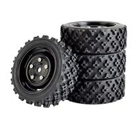RC Auto Pneumatici Compatibile con Tamiya per XV01 per XV02 per TA06 per TT01 per TT02 1/10 RC per Ruote per Auto per Corsa Pneumatici Rally E Pneumatici Strada 12mm Esagonali(Black,A)