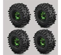 RC Auto pneumatici Compatibile Con TRX4 Per Axial SCX10 E SCX10 II RBx10 4 Pezzi 1.9 Beadlock Wheel Rim Set Di Pneumatici In Gomma Per 1/10 RC Crawler Buggy Pneumatici In Gomma(Color3)
