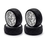 RC Auto Pneumatici Ruota per Redcat per HPI per Tamiya 144001 94123 94122 CS 1/10 RC Touring Car Pneumatici E Ruote Cerchioni Mozzo Esagonale da 12 Mm 4 Pezzi 66