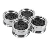 RC Auto Pneumatici Ruota per Tamiya per HSP per HPI 94123/122 4 Pezzi RC Flat Run Drift Parti Cerchi Ruote Pneumatici Mozzo 1/10 Auto Ruota(Black)