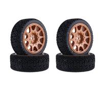 RC Auto Pneumatici Ruota per Tamiya per TT01 TT02 TT02B XV01 TA06 per PTG-2 per Kyosho 68Mm 1/10 RC Pneumatici per Auto su per Strada Touring Drift Car Tire Wheels(Brown)