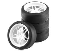 RC Auto Pneumatici Ruota per Tamiya TT01 TT02 XV01 per Kyosho per HPI per HSP 65mm Drift Tire 1/10 rc Car On Road Touring per Racing Pneumatico Ruota(White)