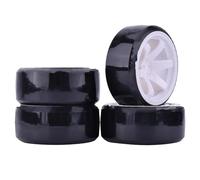 RC Auto Pneumatici Ruota per Traxxas per D4 per HSP per HPI per Tamiya 4PCS 1/10 RC Drift On-Road Ruota Modello Duro Pneumatico alla Deriva Accessori Auto(White)