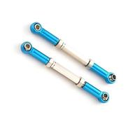 Rc Biella In Metallo Compatibile Con Traxxas Per Slash 4X4 1/16 RC Auto Aggiornata Parte 2 Pezzi Collegamento Sterzo In Lega Di Alluminio Servo Link Pull Rod Set(Blue)