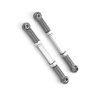 Rc Biella In Metallo Compatibile Con Traxxas Per Slash 4X4 1/16 RC Auto Aggiornata Parte 2 Pezzi Collegamento Sterzo In Lega Di Alluminio Servo Link Pull Rod Set(Gray)