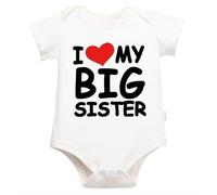 RC-BKKXXEAV Abbigliamento in cotone I Love My Big Sister Solo body casual estivo for ragazzo carino (Color : 24HY646-HY-White, Size : 3M)