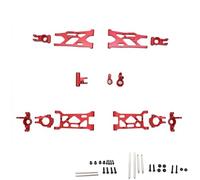 Rc Braccio Oscillante Per Losi Lasernut U4 1/10 RC Car 4WD Set Completo Aggiornamento In Metallo Per Forcellone Tazza Sterzo Asse Posteriore Per Base C Del Sedile(Red)