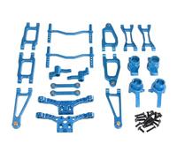 Rc Braccio Oscillante Per SCY 18101 18102 1/18 RC Car Parti Di Aggiornamento In Metallo Per Forcellone Sterzo Tazza Gruppo Sterzo Ammortizzatore Torre Kit(Blue)
