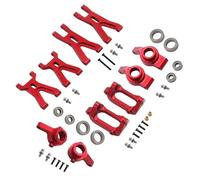 Rc Braccio Oscillante Per WLtoys A949 A959 A969 A979 K929 1/18 RC Car Parts Aggiornamento In Alluminio Anteriore Posteriore Per Forcellone BaseC Tazza Di Sterzo Con Cuscinetto(Red 1set)