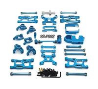 Rc Braccio Oscillante Per WLtoys Per Rlaarlo 1/14 1/12 RC Car Parti Metallo Per Componenti Dello Sterzo Con Barra Trazione Braccio Oscillante Supporto Sospensione Braccio Del Servo A Tazza(Sky Blue)