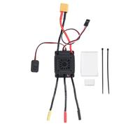 RC Brushless ESC 45A Black Regolable Braking Force 1/10 RC Car ESC con porto di programmazione esterno Eventi di corse ideali in lega di alluminio incorporato incorporato a breve