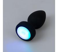 RC Butt Plug Vibrante con Luce LED Colorata Telecomando Ricaricabile USB