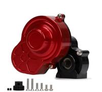 RC Cambio Cingolati Per Axial AX10 Per SCX10 SMT10 1/10 Cambio Completo In Metallo Con Cuscinetto Ingranaggio Motore Ingranaggio In Alluminio RC Crawler Car Part(Hollow-Silver Red)