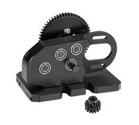 RC Cambio Cingolati Per Capra Per SCX10 Per LCG 1/10 Alluminio 2 Trasmissione Bassa 30% OD Cambio Con Slitta Delrin Ingranaggio Cilindrico RC Crawler Costruzione(Black,Set)