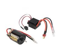 RC Car Brush Motor High Performance Water Resistant Welded Cable T Plug 540 Brushed Motor with ESC for 1/10 Scale RC Crawler Cars Axial SCX10 90046 Gen 8 (45T)