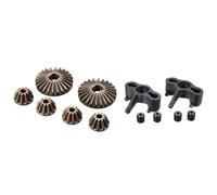 Rc Car Fuso Snodo Per JLB Per Cheetah 1/10 L81A 2025-1Set Differenziale 24T E Differenziale 11T 2 Pezzi Fusi A Snodo Mozzo Carrie RC Per Parti Da Per Corsa