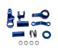 Rc Car Fuso Snodo Per Traxxas Per Slash Per Rustler Per Stampede Per Hoss 4X4 Per VXL 1/10 Sterzo Bellcranks E Drag Link Servo Saver Set RC Parti Automobili(Blue)