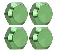 RC Car Hex Wheel Nut Caps 17mm | Aluminum Alloy Debris Guard Upgrade for 1/8 Scale Vehicles | Direct Replacement Parts for Off - Road/Racing/Crawler RC Cars | 4Pcs Set with (Green)