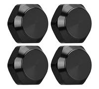 RC Car Hex Wheel Nut Caps 17mm | Aluminum Alloy Debris Guard Upgrade for 1/8 Scale Vehicles | Direct Replacement Parts for Off - Road/Racing/Crawler RC Cars | 4Pcs Set with (Black)