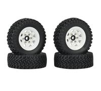 Rc Car Pneumatici Compatibile Con Axial Per Jr 90069 D90 TF2 Per Tamiya CC01 LC70 Per MST 4PCS 1.55 Metallo Beadlock Wheel Rim Pneumatici Set 1/10 RC Crawler Auto(Color2)