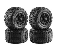 Rc Car Pneumatici Compatibile Con Kyosho Per HSP Per WLtoys Per E-REVO 1/12 1/14 1/16 RC Per Monster Truck Ruota In Plastica Pneumatico In Gomma Per Pneumatico Universale(Black,Type A)
