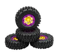 Rc Car Pneumatici Compatibile Con SCX10 RC Modello Di Telecontrollo Pneumatico Per Auto Ghiaia Simulato Pneumatico 1.9 "Pneumatici 108mm Ruota 12mm Mozzo Esagonale RC Auto Parti(Purple blue)