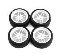 Rc Car Pneumatici Compatibile Con Tamiya TT01 TT02 XV01 Per Kyosho Per HPI Per HSP 65mm Drift Tire 1/10 RC Car On Road Touring Per Racing Car Pneumatico Ruota(White)