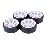 Rc Car Pneumatici Compatibile Con Tras D4 Per HSP Per HPI Per Sakura TT01 Per Tamiya 1/10 Drifting Accessori 4 Pezzi Drift Wheel Tyre(White)