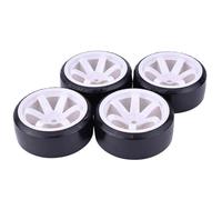 Rc Car Pneumatici Compatibile Con Tras D4 Per HSP Per HPI Per Sakura TT01 Per Tamiya Per Drifting 4 Pezzi 1/10 RC Drift On-road Wheel Tyre Car Accessories(White)