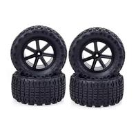 Rc Car Pneumatici Compatibile Con Traxxas 1/10 Telecomando Truggy 4PCS 110mm RC Short Course Per Desert Truck Cerchione Pneumatico Set 12mm Hub Hex(Black)