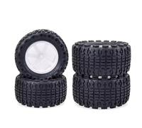 Rc Car Pneumatici Compatibile Con Traxxas 1/10 Telecomando Truggy 4PCS 110mm RC Short Course Per Desert Truck Cerchione Pneumatico Set 12mm Hub Hex(White)