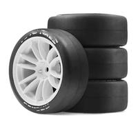 Rc Car Pneumatici Compatibile Con Traxxas Per HSP Per Tamiya Per HPI Per Kyosho D Auto Da Drifting 1:10 Su Per Strada, Pneumatici Drift RC, Cerchi, In Gomma(White)