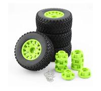 Rc Car Pneumatici Compatibile Con TRAXXAS Per Slash Per ARRMA Per SENTON 1/8 1/10 RC Car Short Course Truck Pneumatico Da 112mm Con Ruota Esagonale Da 12mm 14mm 17mm(Green)