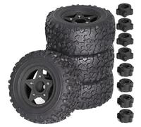 Rc Car Pneumatici Compatibile Con TRAXXAS Per Slash Per ARRMA Per SENTON Per Vkar 1/8 1/10 RC Camion A Per Corsa Breve Pneumatico Da 110 Mm Con Ruota Esagonale Da 12 Mm 14 Mm 17 Mm(Black)
